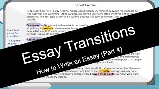 How to Write an Essay Transitions with Worksheet [upl. by Bart]