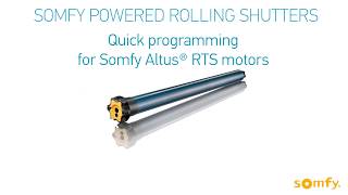 Somfy Powered Rolling Shutter Altus Limit Setting using Telis [upl. by Tnerb]