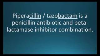 How to pronounce piperacillin  tazobactam Zosyn Memorizing Pharmacology Flashcard [upl. by Aneladgam]