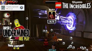 Lego The Incredibles Undermined FREE PLAY All 10 Minikits  HTG [upl. by Garris946]