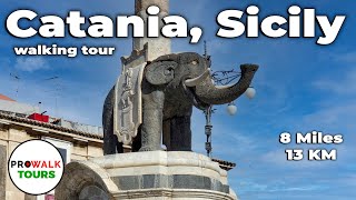 Catania Sicily Walking Tour  With Captions [upl. by Eirellam]