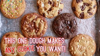 Crazy Cookie Dough One Cookie Recipe with Endless Variations [upl. by Nemsaj]