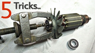 5 Tricks  Hacks To Remove Armature Bearing Easilytools repair [upl. by Eneliak]