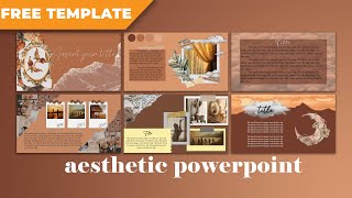 How to Make Aesthetic Powerpoint Design  FREE TEMPLATE [upl. by Goldstein]