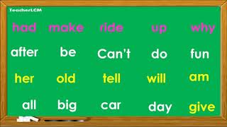 Grade 1 Basic Sight Words  Teacher LCM [upl. by Enyahs]