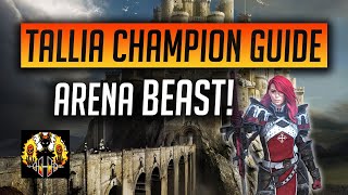 RAID Shadow Legends  Tallia Champion Guide  Arena GOD One of the hardest hitting AOE EPICs [upl. by Lalise598]