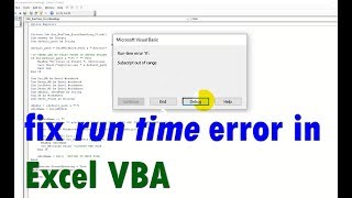 how to fix run time error in excel VBA [upl. by Ver]