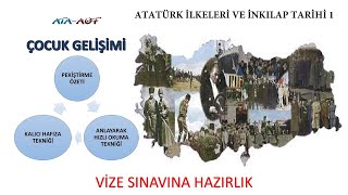 Atatürk İlkeleri ve İnkılap Tarihi 1 Vize Sınavına Hazırlık [upl. by Juline]