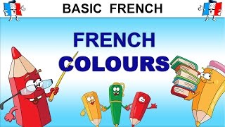 LEARN FRENCH COLOURS  COLORS [upl. by Nett]