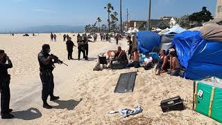 Venice Beach Police  Suns Out Guns Out Full Version from Police arrival [upl. by Skier]