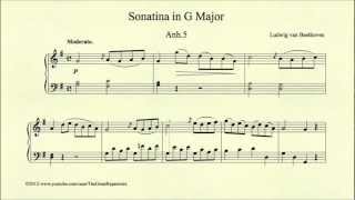 Beethoven Sonatina in G major Anh 5 Moderato [upl. by Yvonne]