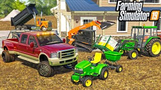 LANDSCAPING A NEW 800000 LAKESIDE PROPERTY  ROLEPLAY FARMING SIMULATOR 2019 [upl. by Nosila256]