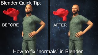 Blender Quick Tip How to correct flipped normals in blender [upl. by Leanor392]