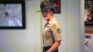 US Marine Drill Instructors Meet New Recruits [upl. by Eelanaj]