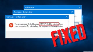 How To FIX All DLL File Missing on Windows 10 Problems [upl. by Giordano]