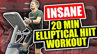 NEW Insane 20 Minute Elliptical Workout  HIIT Workout [upl. by Kempe]