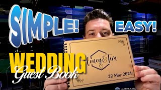 How to Make Wedding Guest Book  Laser Engrave Wood [upl. by Annohsal]