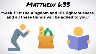 Seek First The Kingdom and His Righteousness Matthew 633 [upl. by Leamse]