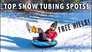 Snow Tubing in Lake Tahoe FREE hills that are FAST [upl. by Enelec]