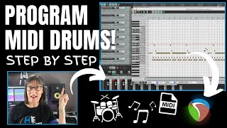 How To Program A Drum Track Using MIDI In Reaper DAW Recording Software [upl. by Jasper]