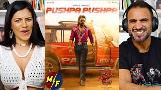 PUSHPA PUSHPA  Pushpa 2 The Rule  Allu Arjun  Rashmika  Sukumar  DSP  Telugu amp Hindi REACTION [upl. by Siuol196]