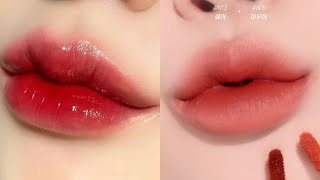 Best Korean Lipstick Tutorial Compilation 🥀🔥How to do Korean Gradient Lips For beginners [upl. by Veronike67]