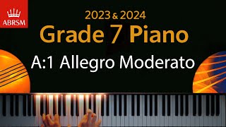 ABRSM 2023 amp 2024  Grade 7 Piano exam  A1 Allegro Moderato  Joseph Haydn [upl. by Llenor586]