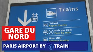 Gare du Nord to CDG Airport by RER [upl. by Adnirak]