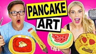 DIY BACK TO SCHOOL PANCAKE ART CHALLENGE [upl. by Charteris900]