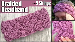 BRAIDED Headband Crochet Tutorial  EASY Crochet Pattern [upl. by Hailey]