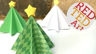 Origami Christmas Tree DIY  3D Paper DIYs  Christmas Decor DIYs [upl. by Adnolahs]