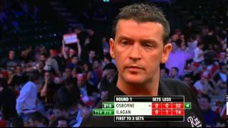 Osborne v Ilagan  14  Round One  World Darts Championship 2013 [upl. by Eyanaj]