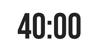 40 MINUTE TIMER  COUNTDOWN TIMER MINIMAL [upl. by Eeroc390]