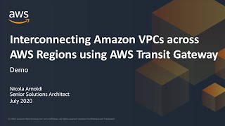 Interconnecting Amazon VPCs across AWS Regions using AWS Transit Gateway  Demo [upl. by Anawal]