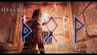 Hellblade Senuas Sacrifice Helheim First Rune Gate Solution [upl. by Anonyw]