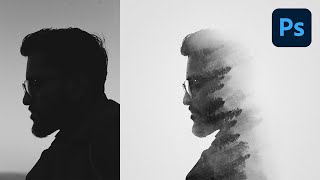 Create a Double Exposure in 74 Seconds with Photoshop [upl. by Jaqitsch]