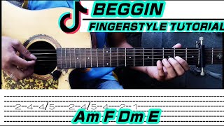 Beggin  Måneskin  Madcon Guitar Fingerstyle Chords  Tabs [upl. by Ylirama]