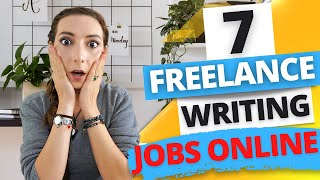 7 Work from home freelance writing jobs  Get paid to write online for beginners [upl. by Bartolomeo]