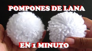 POMPÓN de LANA en 1 MINUTO 😱 FÁCIL y RÁPIDO  Latin DIY [upl. by Leotie287]