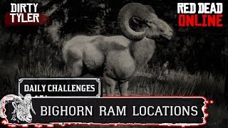 Bighorn Ram RDR2 Locations Red Dead Online [upl. by Riay]