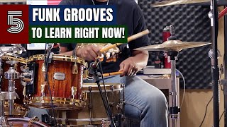 5 Classic Funk Grooves To Learn Right Now 🤩 [upl. by Acsot]