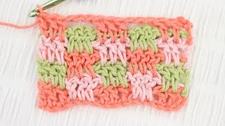 Interlocking Block Stitch Crochet Tutorial [upl. by Anairad]