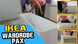 IKEA PAX Wardrobe Assembly Installation for Beginners [upl. by Norel515]