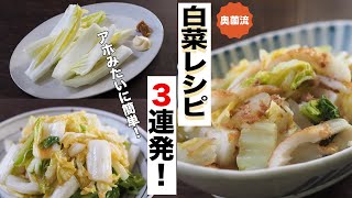 【余っている白菜を美味しく使い切り】切るだけ、揉むだけ、さっと煮るだけの簡単レシピ。 [upl. by Harac]