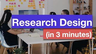 Research Design in 3 minutes [upl. by Aitnas579]