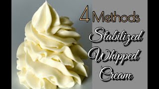 Stabilized Whipped Cream Easy Recipes  4 Methods  Whipped Cream Frosting [upl. by Michael]