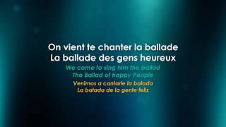 Gerard LenormandZAZ  La ballade des gens heureux  French Song with Subtittles [upl. by Pen615]