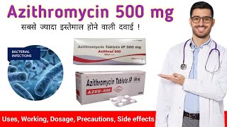 Azithromycin 500 mg tablet uses in hindi  Azithral 500 mg tablet side effects price  Azee 500 mg [upl. by Zendah]