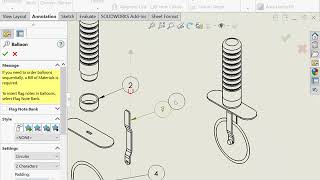 Assembly Drawing  SolidWorks 2018 Tutorial [upl. by Lesnah239]