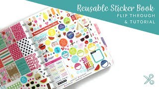 DIY Reusable Sticker Book Flip through amp Tutorial [upl. by Helali]